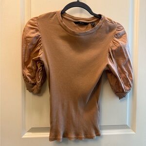 Vero Moda Brown Puff Sleeve Blouse